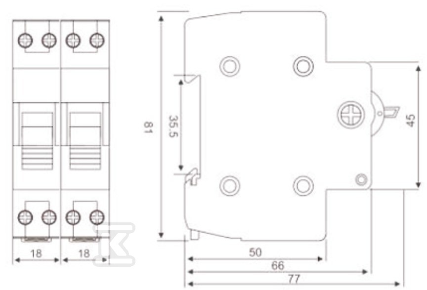 Modular mains-generator switch 2P 40A - SPMP\2P40